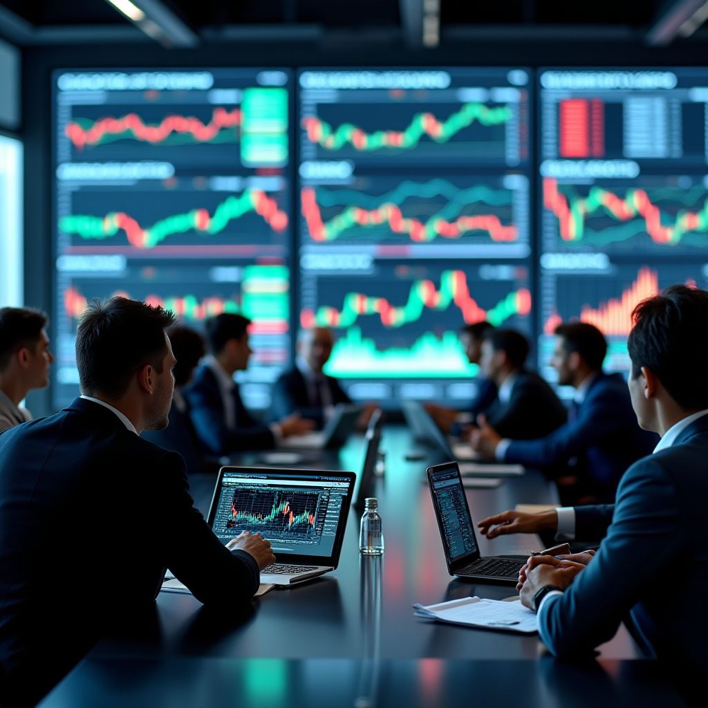 Equipo de expertos de Exclusivists analizando datos del mercado petrolero